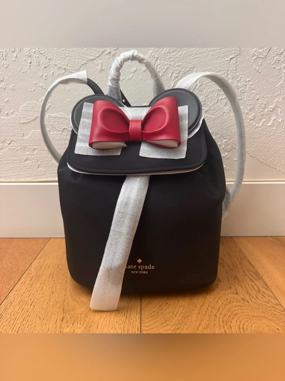 Disney X Kate Spade New York Black Minnie Mouse 3D Flap Minnie Backpack